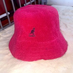 Kangol | Y2K Terry cloth Bermuda Bucket Hat | Pink with Black Kangro |  RARE